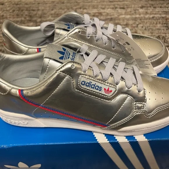 adidas Originals - Continental 80, men's sports shoes, silver 7.5 (M) - Picture 3 of 7